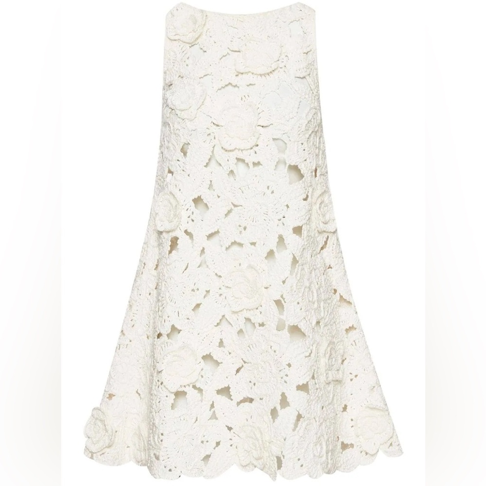 NWT Oscar de la Renta Crocheted Mini Dress